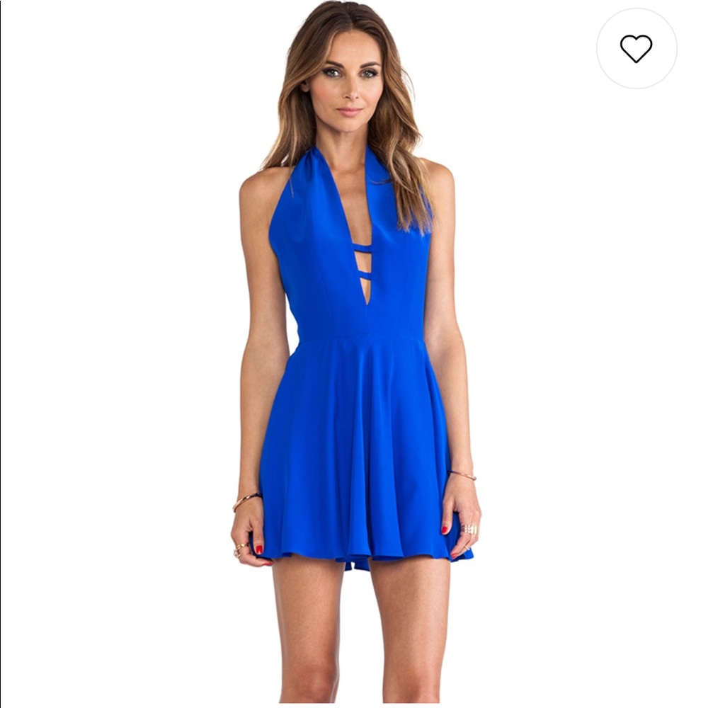 Amanda Uprichard Royal Blue Preston Skater Dress